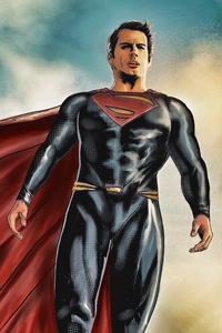 Superman Man Of Steel 4k Art (240x400) Resolution Wallpaper
