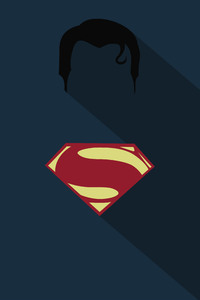 Superman Minimalism Poster (360x640) Resolution Wallpaper