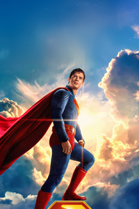 Superman Red Cape Of Hope (480x800) Resolution Wallpaper