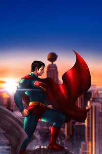 Superman Rise Above The Skies (540x960) Resolution Wallpaper