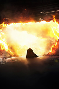 Superman Stands Alone (320x568) Resolution Wallpaper