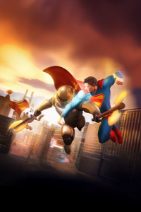 Superman Vs Hammer Of Boravia (320x568) Resolution Wallpaper