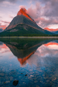 Surreal Sunrise At The Swiftcurrent Lake 5k