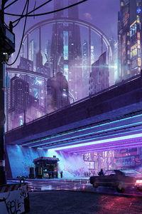 480x800 Surrounded In Scifi City 4k