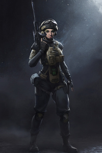 Swat Force Girl 4k (1080x2280) Resolution Wallpaper