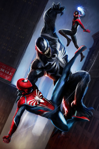 Swinging Sequel Marvels Spider Man 2 Game (320x480) Resolution Wallpaper