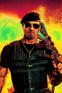 Sylvester Stallone As Barney Ross In The Expendables 4 (240x400) Resolution Wallpaper
