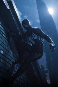 Symbiote Spiderman In Marvels Spiderman 2 (2160x3840) Resolution Wallpaper