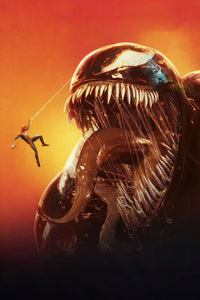 Symbiotic Showdown Spiderman Vs Venom (2160x3840) Resolution Wallpaper