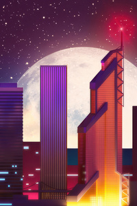 Synthcity (800x1280) Resolution Wallpaper