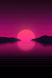 Synthwave Electro (240x320) Resolution Wallpaper