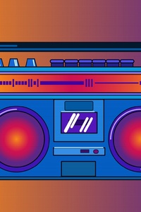 Synthwave Portable Music Stereo