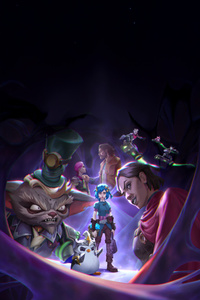 Teamfight Tactics Into The Arcane (320x568) Resolution Wallpaper