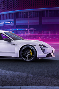 Techart Porsche Taycan Aerokit 2021 (480x800) Resolution Wallpaper