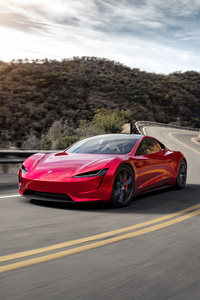 Tesla Roadster Fastest Electric Car (1440x2560) Resolution Wallpaper