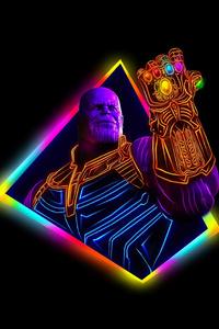 Thanos Avengers Infinity War 80S Style Artwork