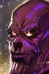 Thanos Cool Art (640x1136) Resolution Wallpaper