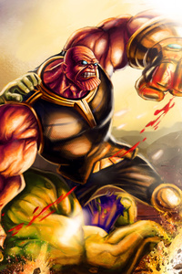 Thanos Defeat Hulk