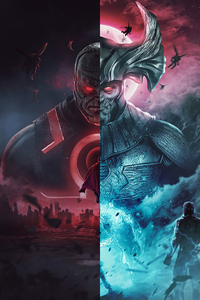 Thanos Digital Artwork (1440x2560) Resolution Wallpaper