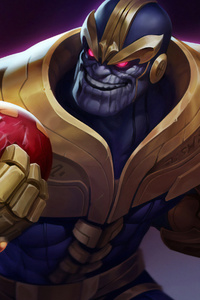 Thanos Has Iron Man Head Mask (640x960) Resolution Wallpaper
