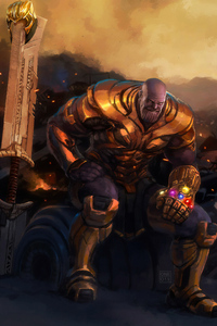Thanos New Art4k (320x480) Resolution Wallpaper