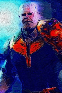 Thanos Oil Painting 5k (640x960) Resolution Wallpaper