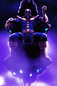 Thanos On His Throne (640x1136) Resolution Wallpaper