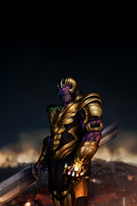 Thanos Reign (1125x2436) Resolution Wallpaper