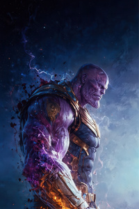 Thanos Strength Behind The Smile (1125x2436) Resolution Wallpaper