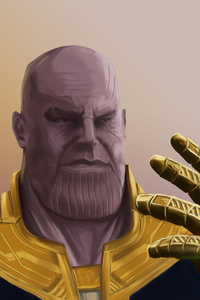 Thanos With Gauntlet Artwork