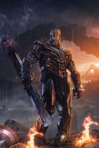 1440x2560 Thanos Wons In End Game