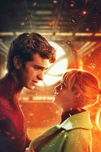 1080x1920 The Amazing Spiderman 3 Andrew And Emma Stone