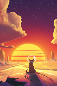 The Astrocat (1080x2280) Resolution Wallpaper