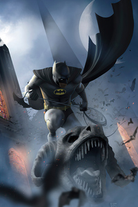 The Bat Illustration (640x960) Resolution Wallpaper