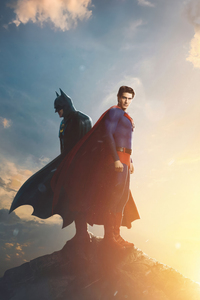 1440x2560 The Batman And Superman In Worlds Finest The Silver Age