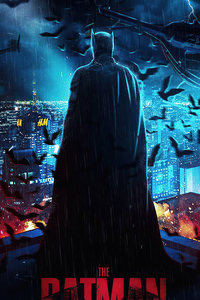 The Batman Over Gotham City 4k