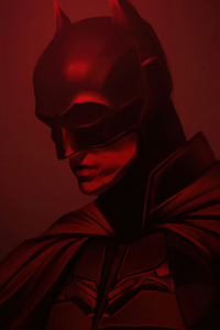 1440x2960 The Batman Red 2020