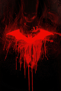 The Batman Red 4k (320x568) Resolution Wallpaper