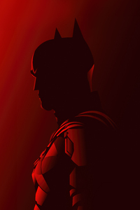 The Batman Red Artwork (240x400) Resolution Wallpaper