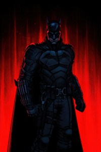 1440x2960 The Batman Red Theme 4k