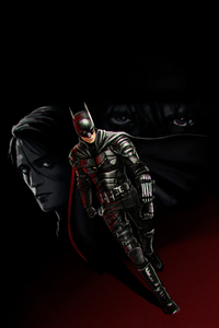 The Batman Walk Of Justice (240x400) Resolution Wallpaper