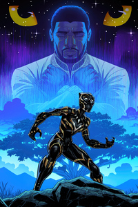 320x480 The Black Panther Wakanda Forever 5k