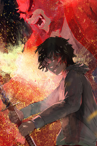 The Boy And The Beast Anime Artwork 5k (480x854) Resolution Wallpaper