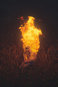 The Burning Soul (240x320) Resolution Wallpaper