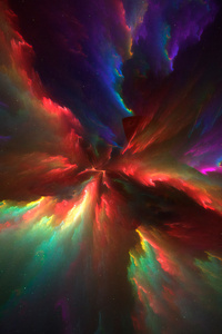 The Colors Of Universe Abstract 4k (1125x2436) Resolution Wallpaper