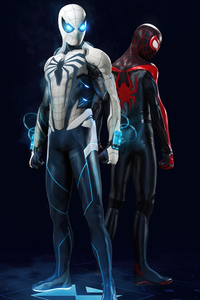 The Cryo Spider Man Suit In Spiderman 2 Ps5 (1440x2560) Resolution Wallpaper