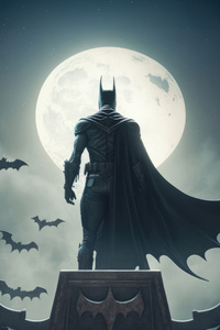 The Dark History Batman At The Joker Grave (320x568) Resolution Wallpaper
