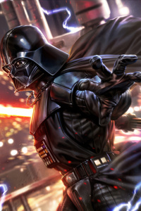 The Darth Vader Regal Pose (1080x2160) Resolution Wallpaper