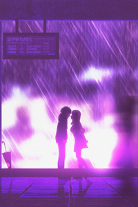 The First Kiss (1080x2160) Resolution Wallpaper