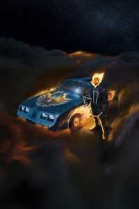 The Flaming Skull Avenger (540x960) Resolution Wallpaper
